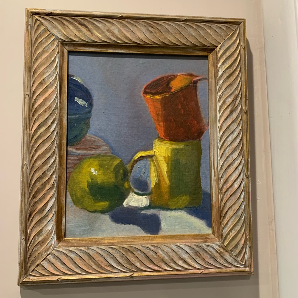Vibrant Still Life Original Painting Framed Art